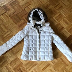 Abercrombie, white winter jacket, Women’s, L